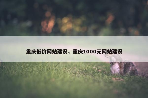 重庆低价网站建设，重庆1000元网站建设