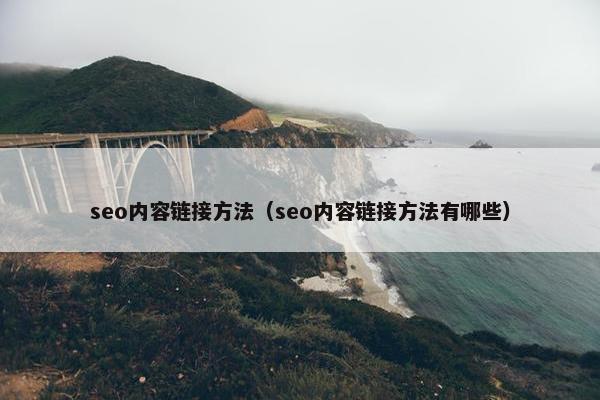 seo内容链接方法（seo内容链接方法有哪些）