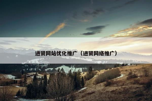 进贤网站优化推广（进贤网络推广）