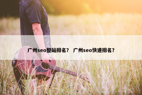 广州seo整站排名？ 广州seo快速排名？