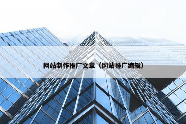 网站制作推广文章（网站推广编辑）