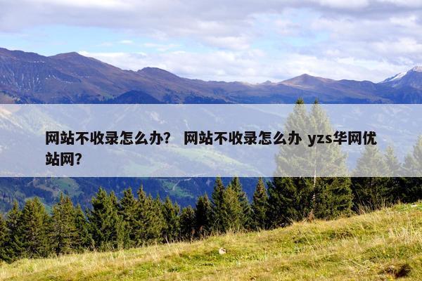 网站不收录怎么办？ 网站不收录怎么办 yzs华网优站网？