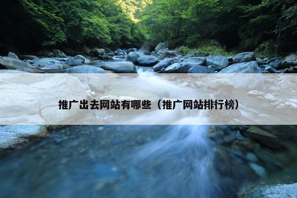 推广出去网站有哪些（推广网站排行榜）