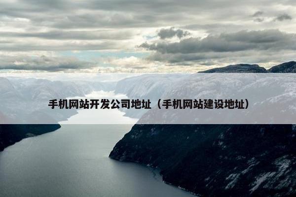 手机网站开发公司地址（手机网站建设地址）