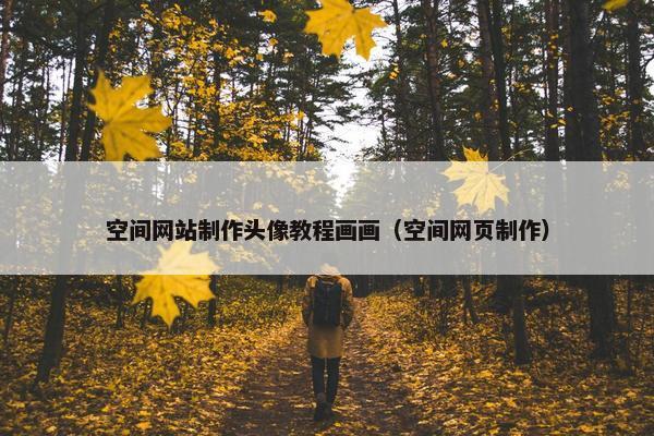 空间网站制作头像教程画画（空间网页制作）