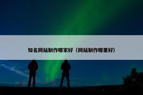 知名网站制作哪家好（网站制作哪里好）
