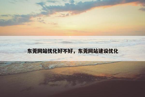 东莞网站优化好不好，东莞网站建设优化