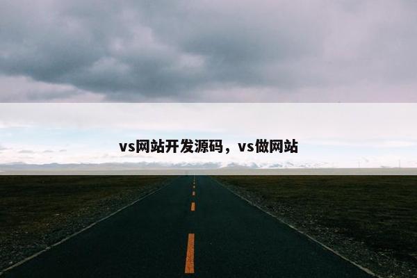 vs网站开发源码，vs做网站