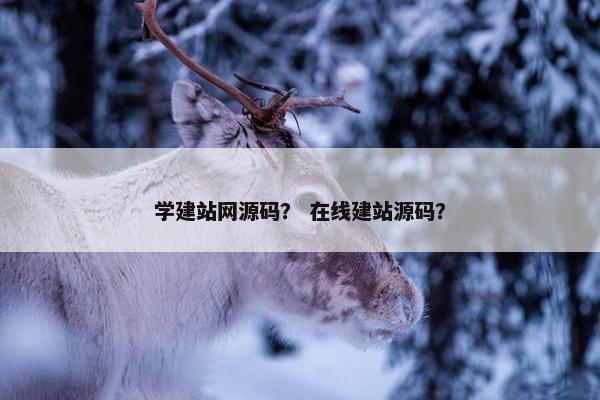学建站网源码？ 在线建站源码？