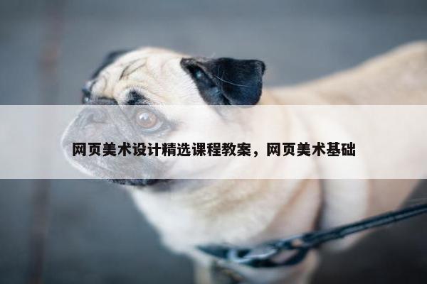 网页美术设计精选课程教案，网页美术基础