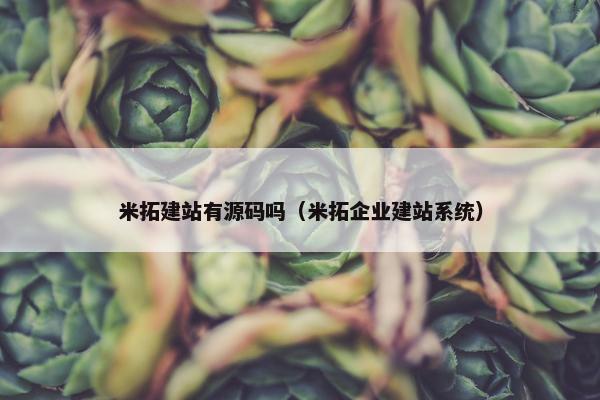 米拓建站有源码吗（米拓企业建站系统）