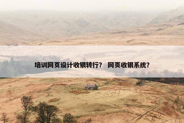 培训网页设计收银转行？ 网页收银系统？