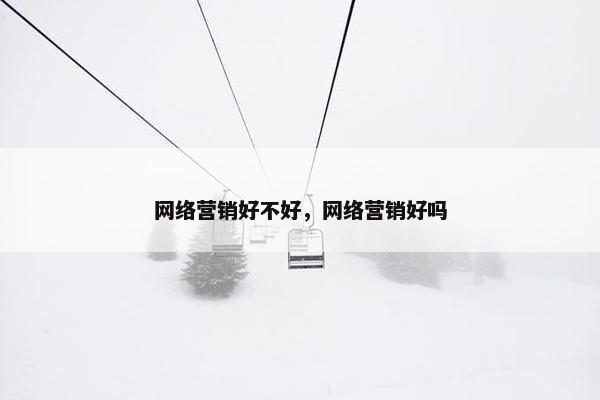 网络营销好不好，网络营销好吗