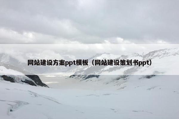 网站建设方案ppt模板（网站建设策划书ppt）