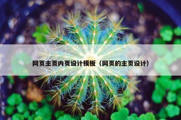网页主页内页设计模板（网页的主页设计）