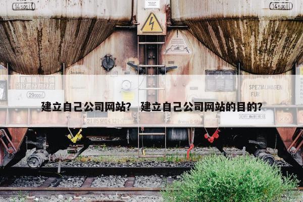 建立自己公司网站？ 建立自己公司网站的目的？