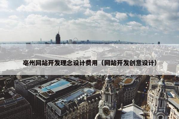 亳州网站开发理念设计费用（网站开发创意设计）