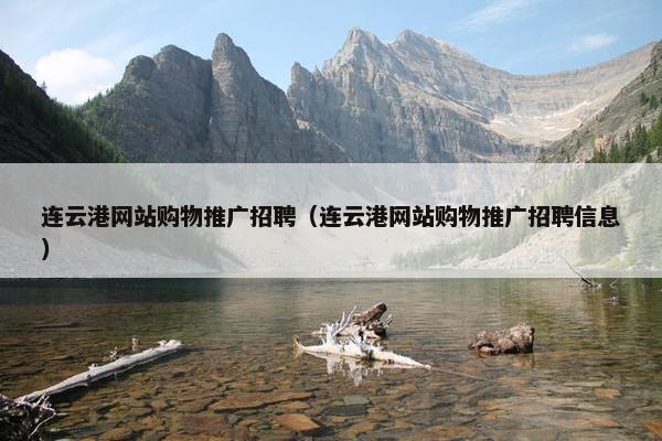 连云港网站购物推广招聘（连云港网站购物推广招聘信息）