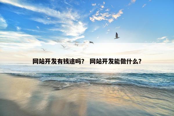 网站开发有钱途吗？ 网站开发能做什么？
