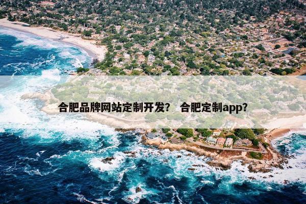 合肥品牌网站定制开发？ 合肥定制app？