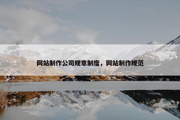 网站制作公司规章制度，网站制作规范
