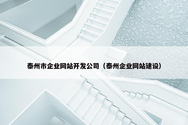 泰州市企业网站开发公司（泰州企业网站建设）