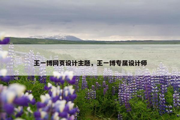 王一博网页设计主题，王一博专属设计师