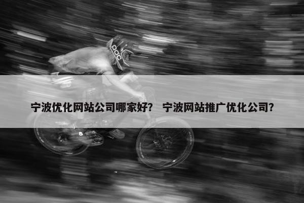 宁波优化网站公司哪家好？ 宁波网站推广优化公司？