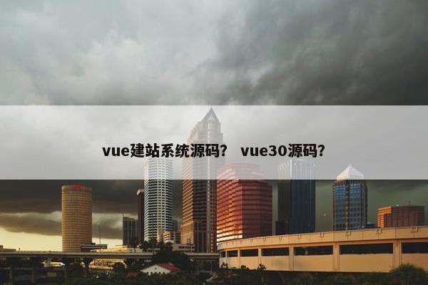 vue建站系统源码？ vue30源码？