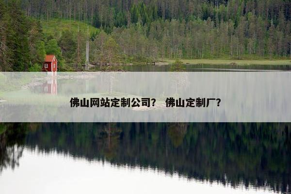 佛山网站定制公司？ 佛山定制厂？