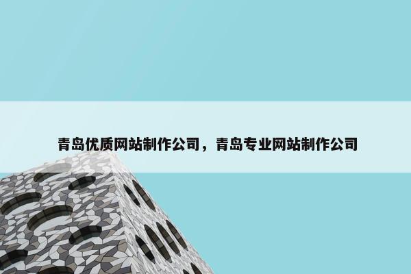 青岛优质网站制作公司，青岛专业网站制作公司