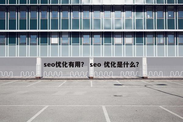 seo优化有用？ seo 优化是什么？