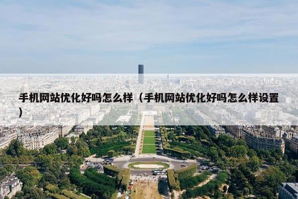 手机网站优化好吗怎么样（手机网站优化好吗怎么样设置）