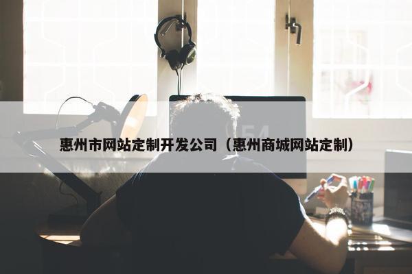 惠州市网站定制开发公司（惠州商城网站定制）