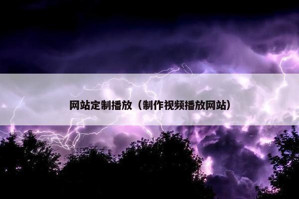 网站定制播放（制作视频播放网站）