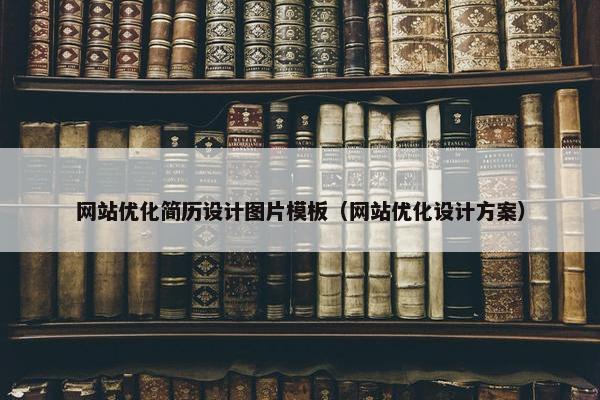 网站优化简历设计图片模板（网站优化设计方案）