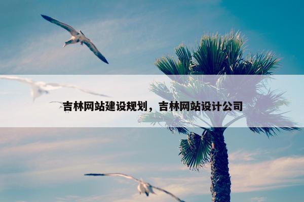 吉林网站建设规划，吉林网站设计公司