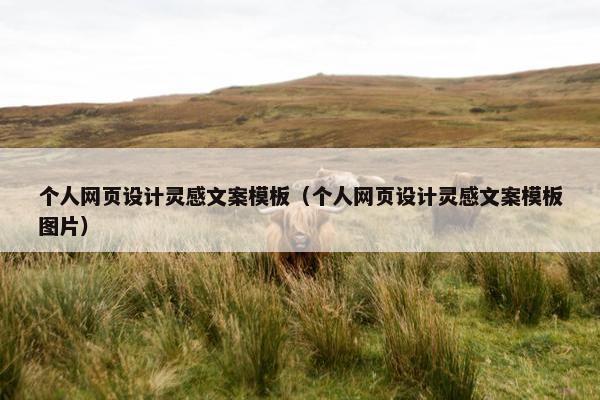 个人网页设计灵感文案模板（个人网页设计灵感文案模板图片）