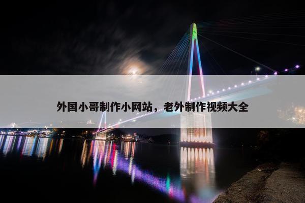 外国小哥制作小网站，老外制作视频大全