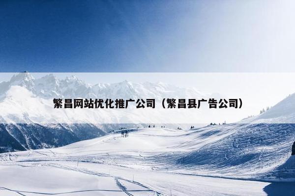 繁昌网站优化推广公司（繁昌县广告公司）