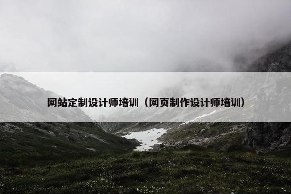 网站定制设计师培训（网页制作设计师培训）