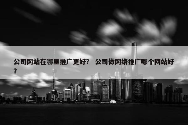 公司网站在哪里推广更好？ 公司做网络推广哪个网站好？