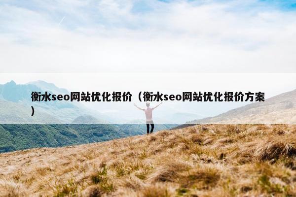 衡水seo网站优化报价（衡水seo网站优化报价方案）