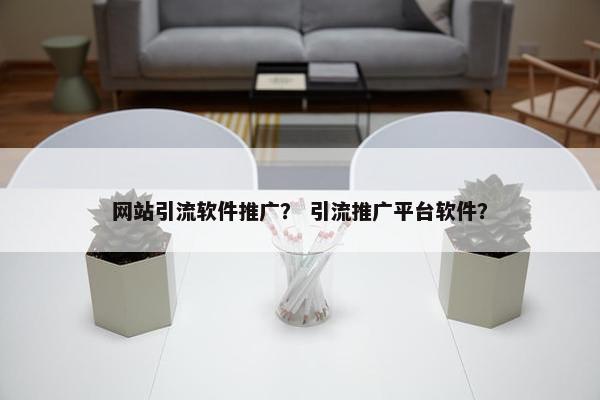 网站引流软件推广？ 引流推广平台软件？