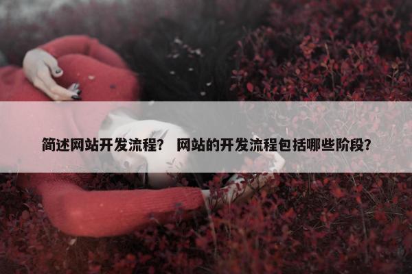 简述网站开发流程？ 网站的开发流程包括哪些阶段？