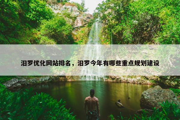 汨罗优化网站排名，汨罗今年有哪些重点规划建设