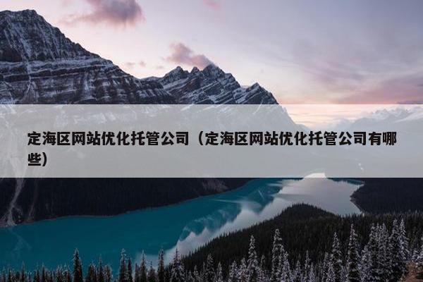 定海区网站优化托管公司（定海区网站优化托管公司有哪些）