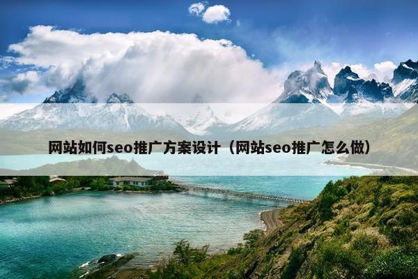 网站如何seo推广方案设计（网站seo推广怎么做）