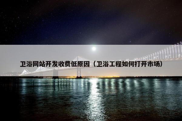 卫浴网站开发收费低原因（卫浴工程如何打开市场）