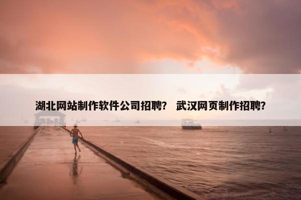湖北网站制作软件公司招聘？ 武汉网页制作招聘？